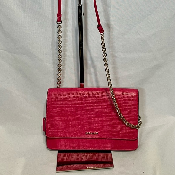 Like 🆕! Coach Madison "Pink Ruby" Embossed Leather Box Shoulder Bag/Crossbody💗 - Picture 4 of 10